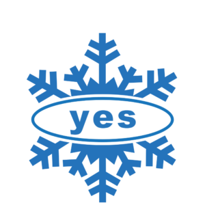 YES logo as snowflake